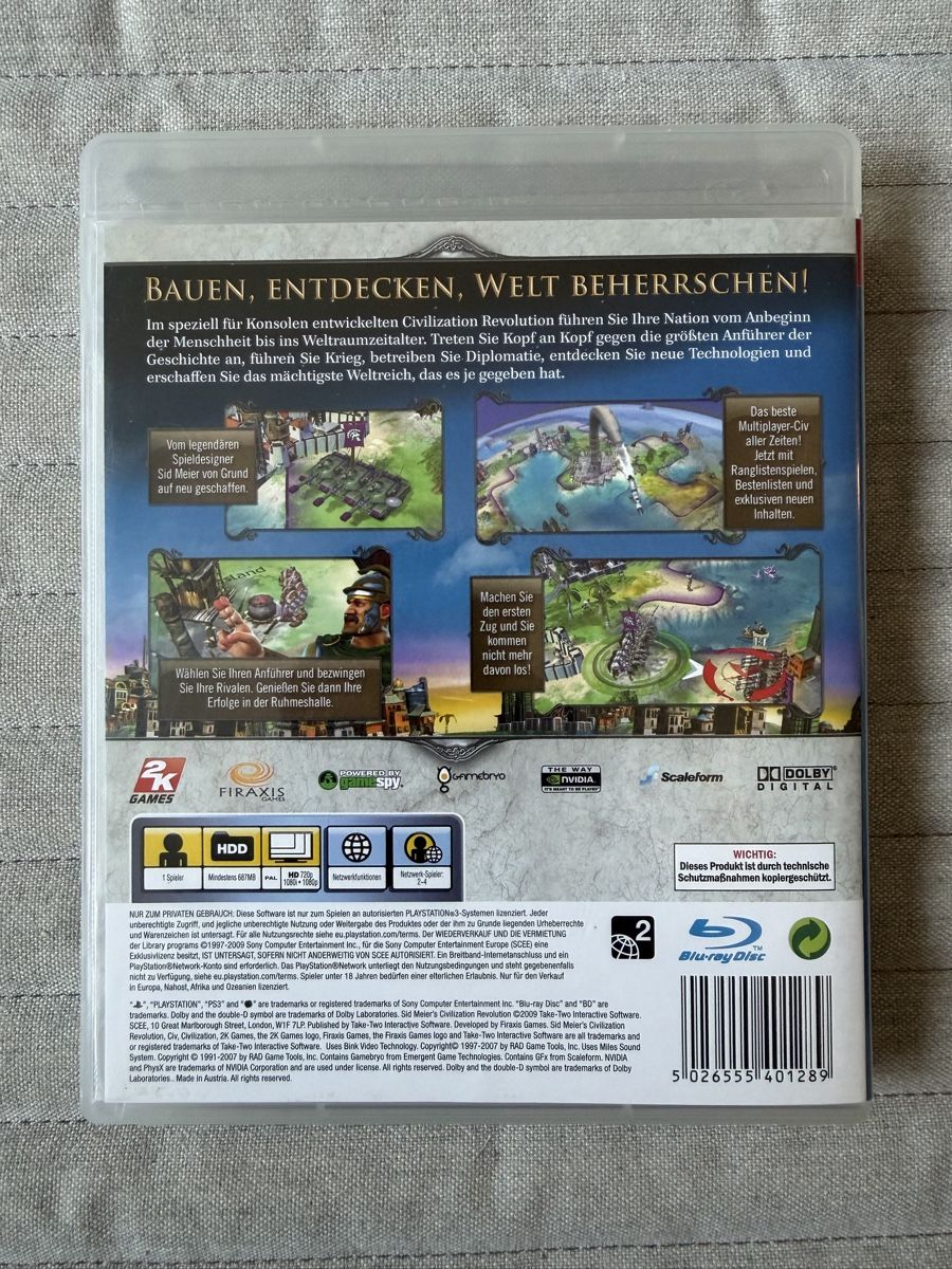 Sony Giochi: Sid Meier's Civilization Revolution für PS3 – Usato da Thunstetten venduto da Virus_33 2