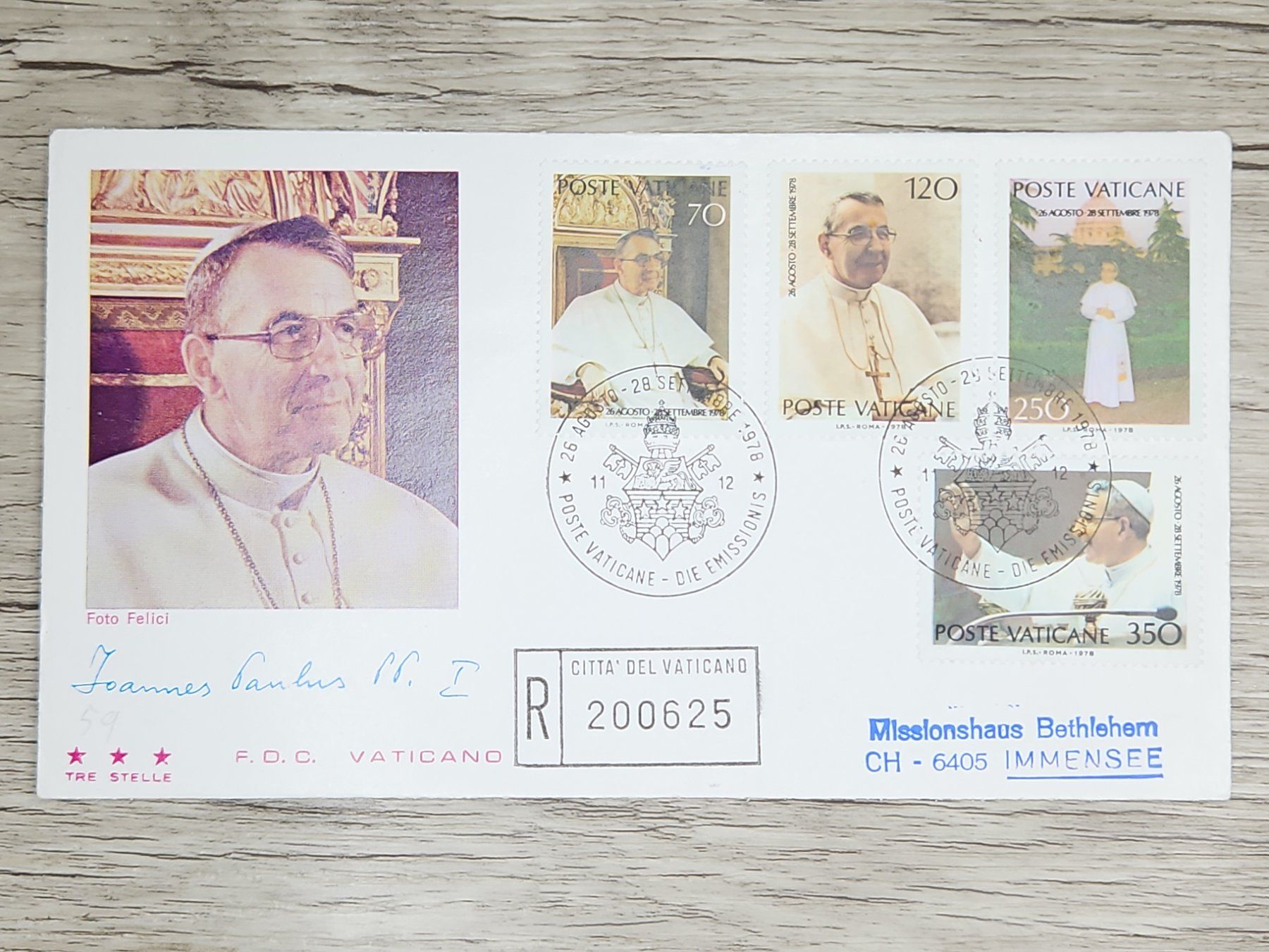 Tutti i francobolli: CL05 Enveloppe + Timbre Poste Vaticane 1976 – Usato da Cousset venduto da Patrick_Collections