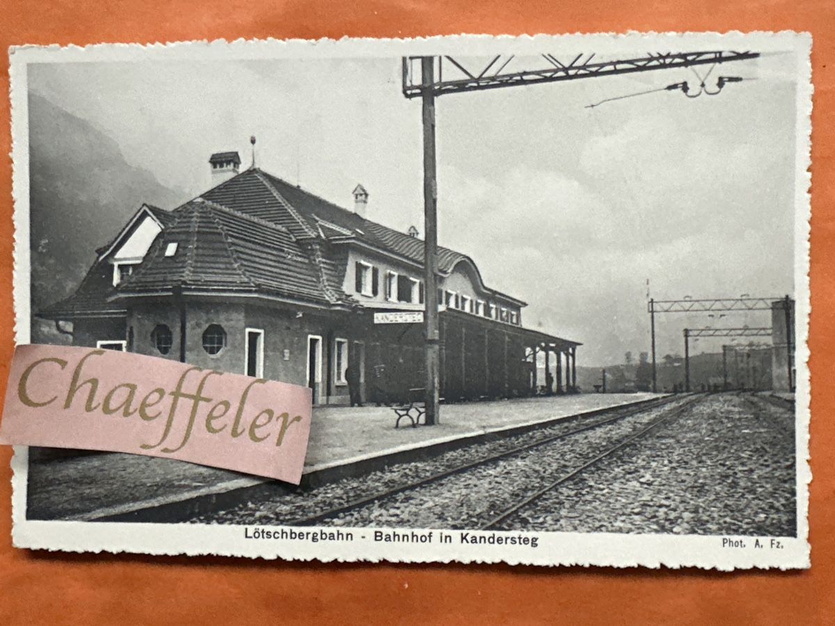 Cartes postales: Lötschbergbahn - Bahnhof Kandersteg – D'occasion à Zürich par Chaeffeler