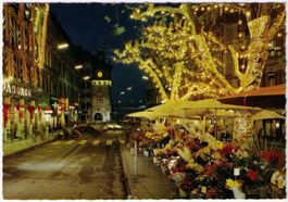Genf / Genève - Place de Molard nuit