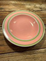 Tiefe Teller Pfalz Keramik W. Germany rosa Vintage 7 Stück