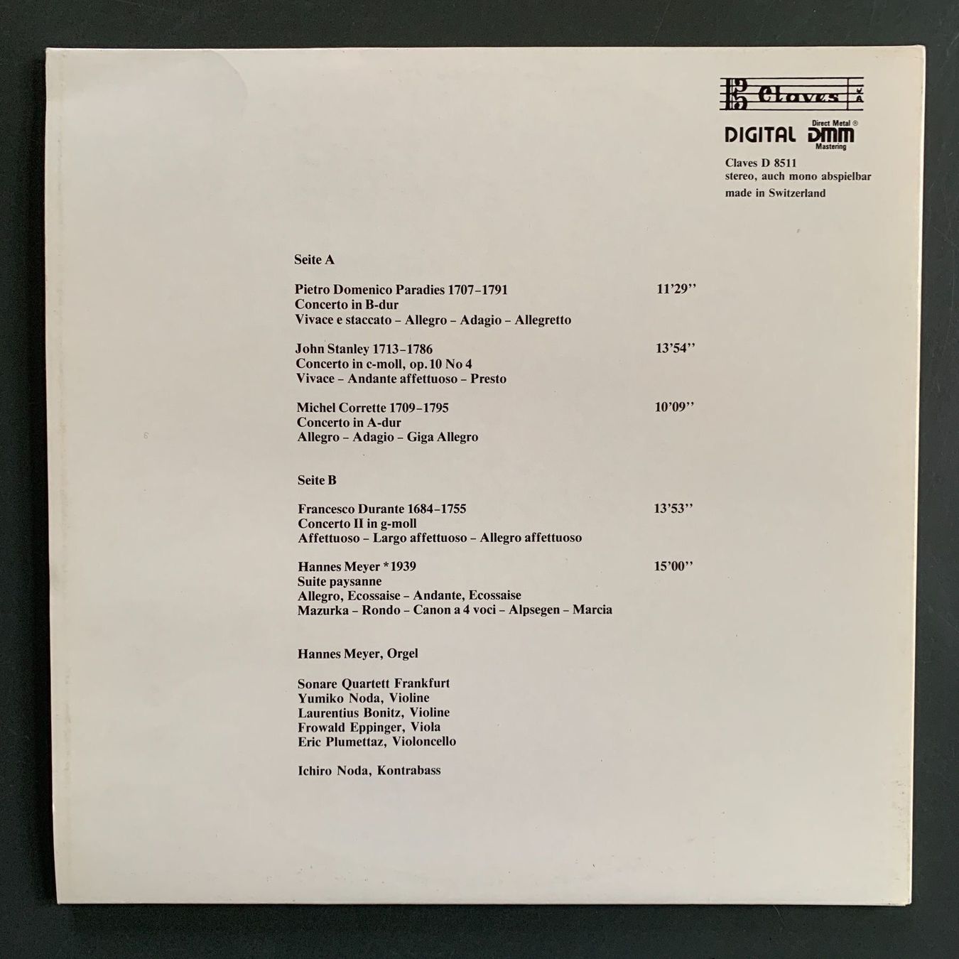Dischi in vinile: Hannes Meyer: Orgelkonzerte – Usato da Stans venduto da Abukadnezar 1