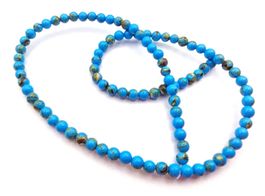 Natürlicher blue Shell Perlen 4mm