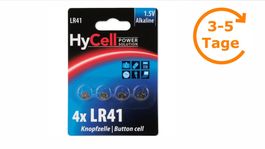 Knopfzelle LR41 4x, Alkaline, Hycell