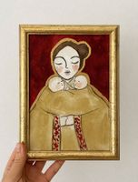 Original Aquarell 'Futago' – Kimono Mom No. 1