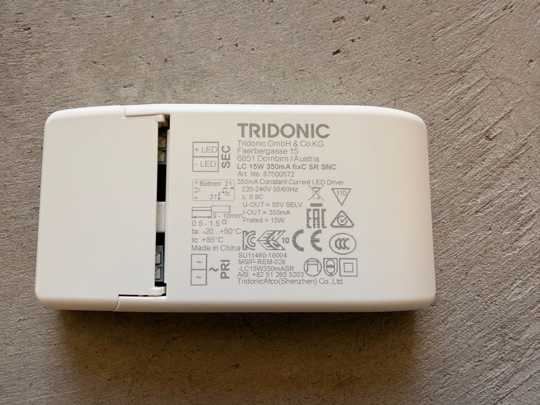 Alimentazione elettrica: Alimentation Led Tridonic – Nuovo (secondo la descrizione) da Erde venduto da Ricardoannonce