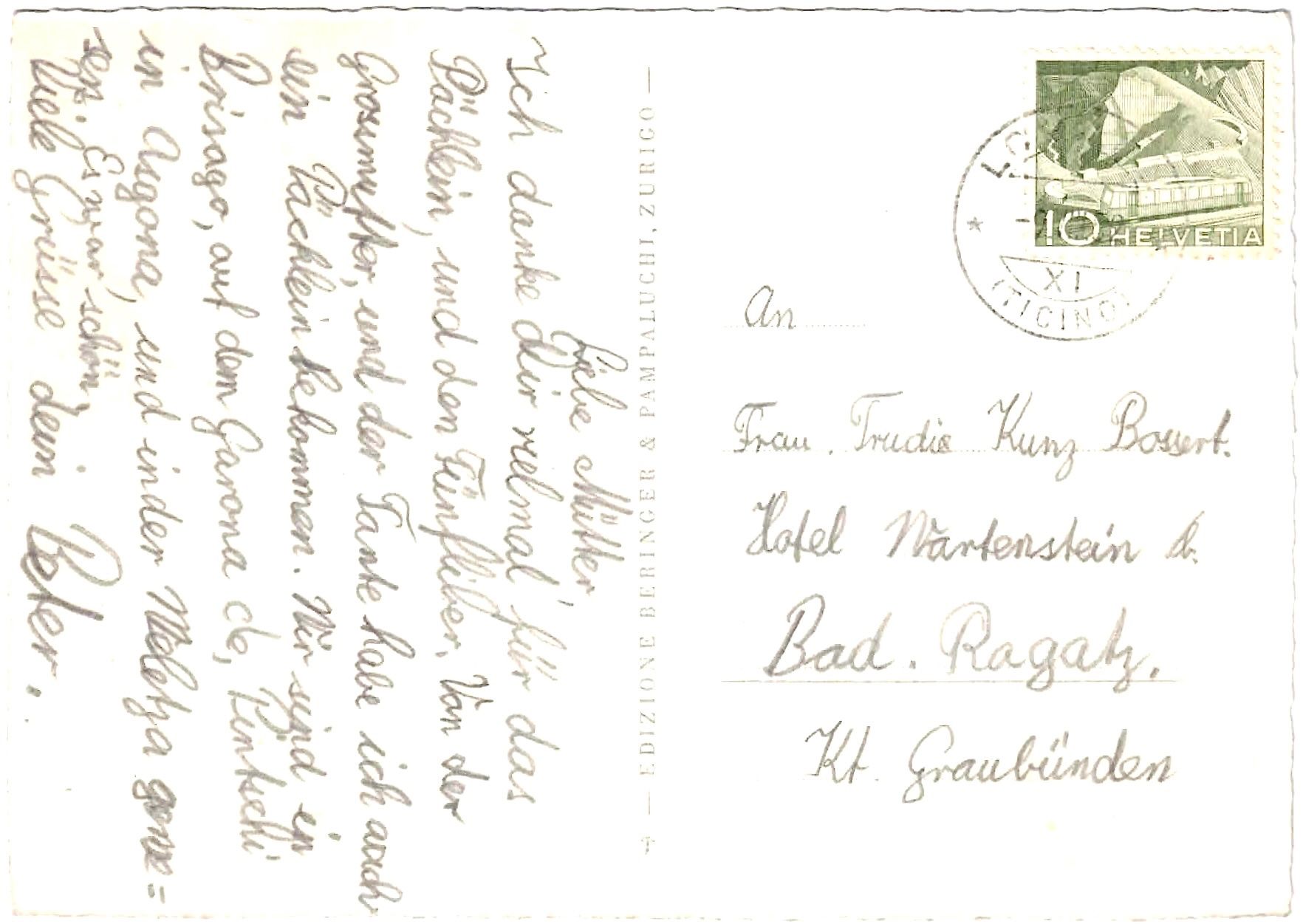Cartoline postali: ADSCONS ca. 1935 (TI) – Usato da Oberdorf BL venduto da Hopfehuepfer 1