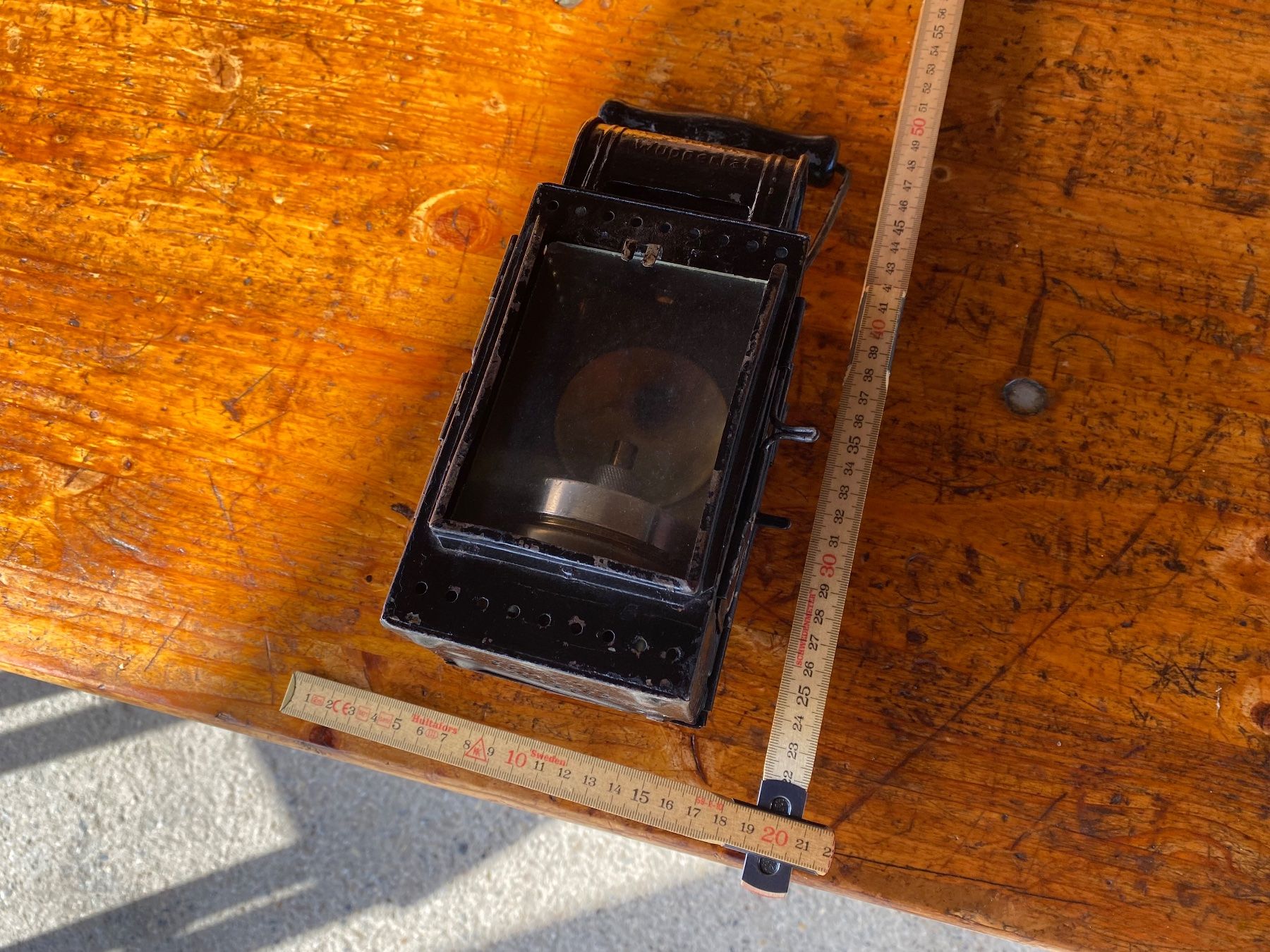 Lampade: alte A. Sartorius Wuppertal Deutsche Bahn Bahnlampe – Usato da Feldbach venduto da Fea1 9