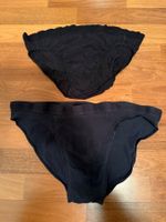 2 schwarze Herren Unterhosen Slips von ISA bodywear, Gr. M