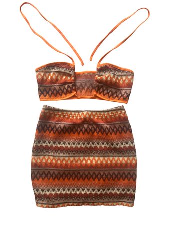 Completo gonna e top estate boho chic fantasia etnica 🧡