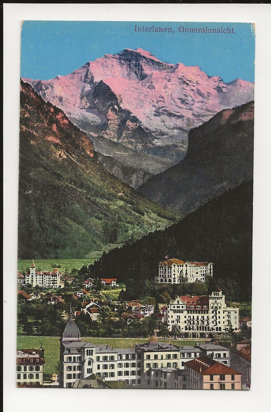 Cartoline postali: AK ca.1920  Interlaken, Generalansicht – Usato da Greifensee venduto da 315WDO