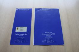 Porsche 911 SC/Turbo Preisliste/Farben und Polster 1983