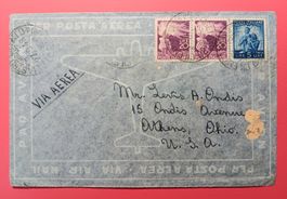 ITALIEN FLUGBRIEF, SALERNO - USA 1948