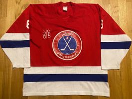 SWISSAIR EISHOCKEYCLUB # 6 MATCH WORN TRIKOT CCM MAILLOT XXL