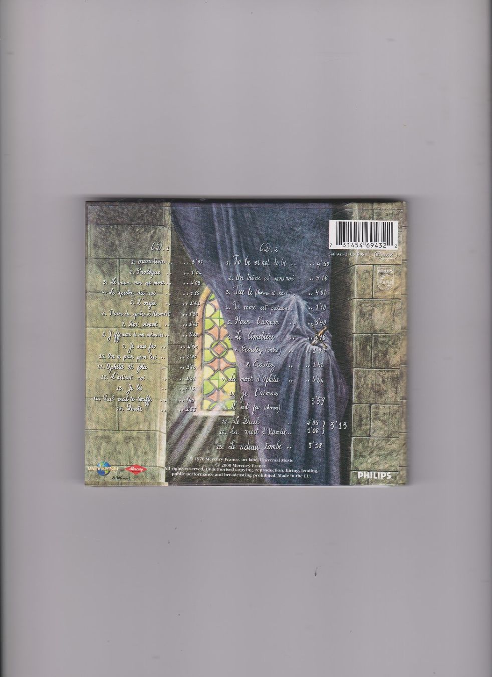 CD: Johnny Hallyday Hamlet DCD – Usato da Bex venduto da Canouille 1