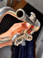 alte Besson Trompete, revidiert, Koffer, Trumpet, Jazz,
