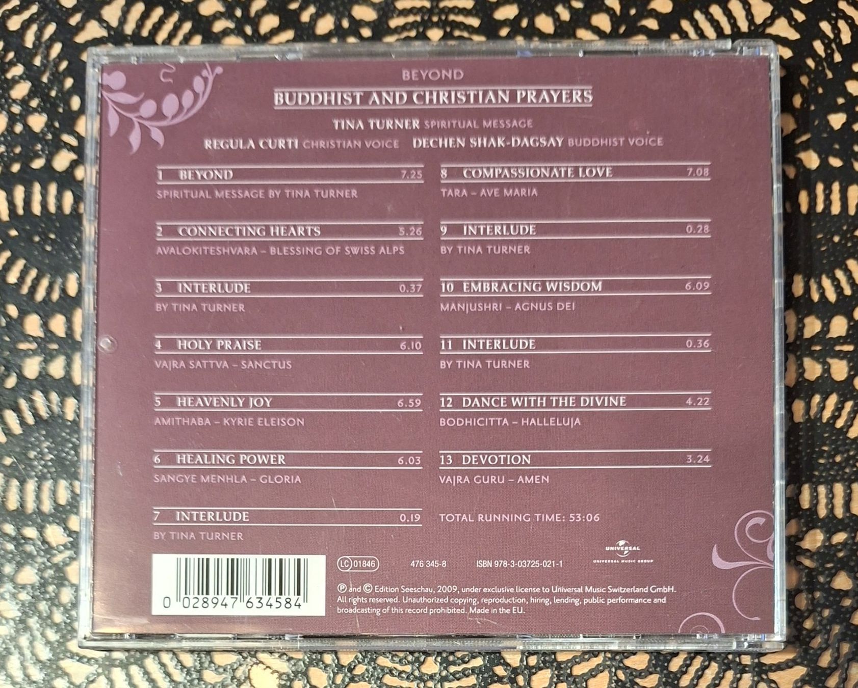 CD: Beyond & Tina Turner - Buddhist & Christian Prayers, CD 2009 – Usato da Schönenberg TG venduto da Gregolino76 1