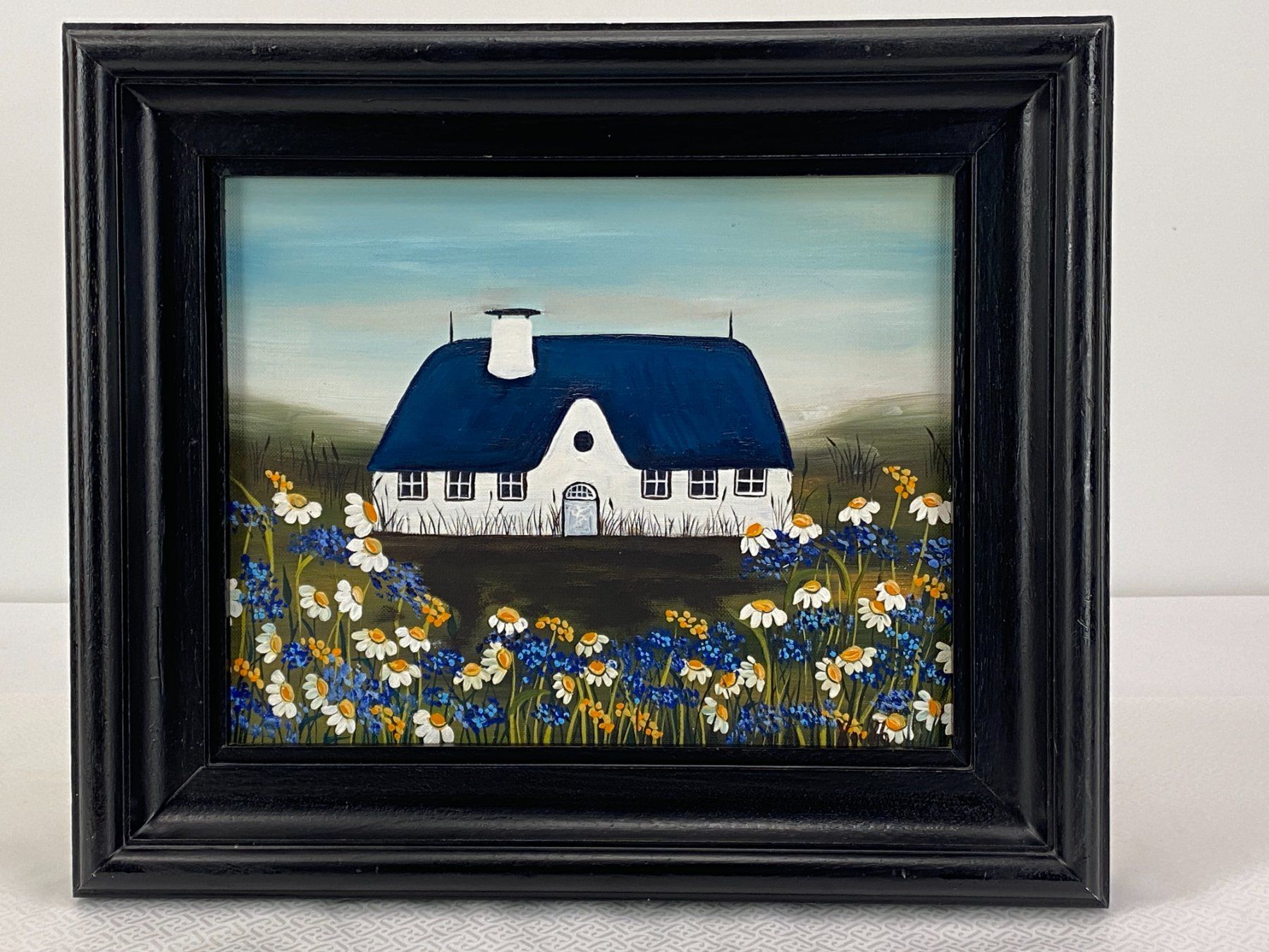 Dipinti: Brigitte Koischwitz Naive Kunst Gemälde Sylt Haus – Usato da Volketswil venduto da Artivo
