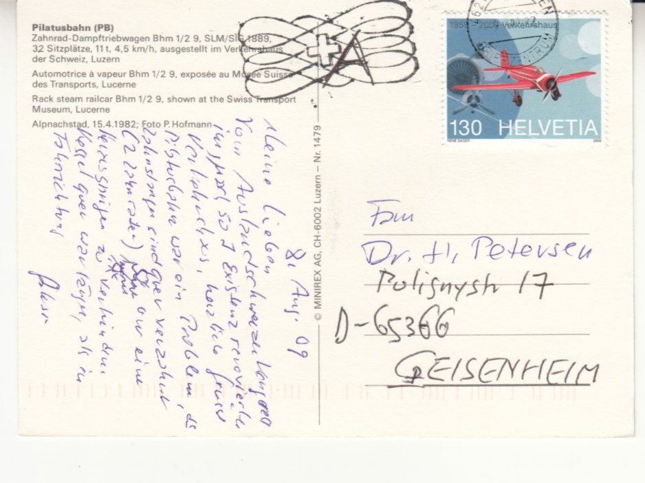 Cartoline postali: Pilatusbahn 2009 – Usato da Bürglen TG venduto da StampGraf 1