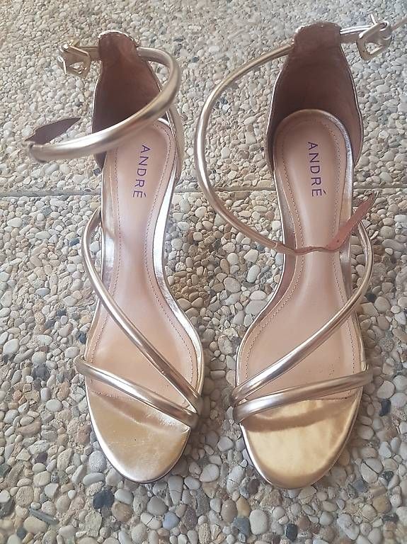 Damenschuhe: Sandales André "Spirale" dorées  Neuves  Taille 36 – Neu und originalverpackt aus Genève von sop_kbp2 4