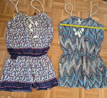 2 Jumpsuit Sommer Gr. M Baumwolle mehrfarbig guter Zustand