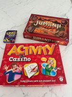 Activity, UNO und Jumanji Spiel