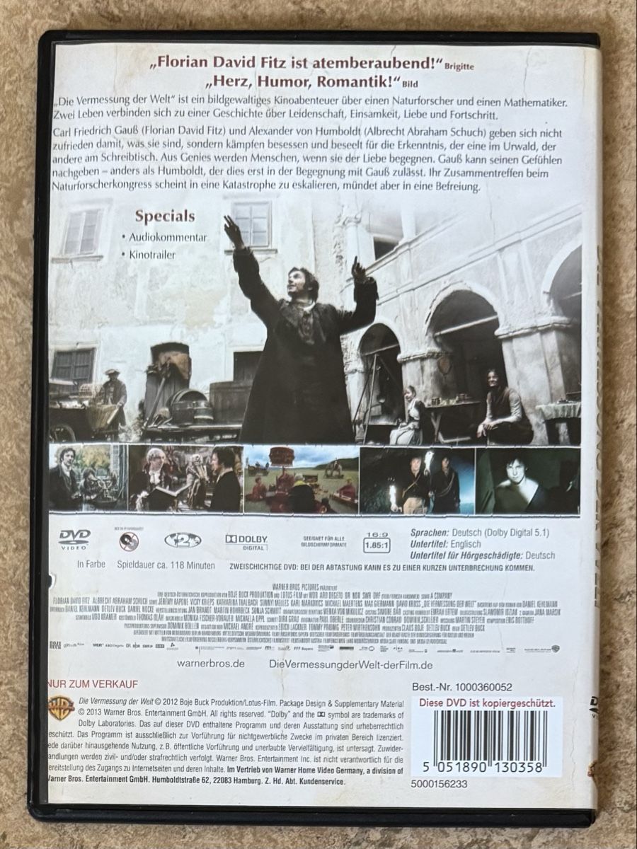 Tutti i DVDs: DIE VERMESSUNG DER WELT  – Nuovo (secondo la descrizione) da Dietikon venduto da AndreaSch01 1