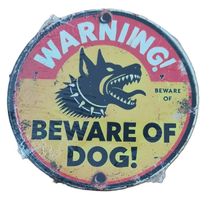 Beware of dog - Blechschild  (neu/OVP)