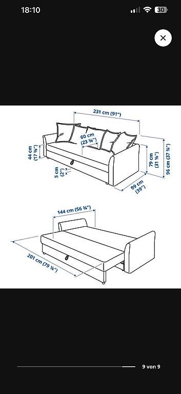 Ikea Divani: Holmsund Bettsofa – Usato da Wetzikon venduto da Flowwrpippo 1