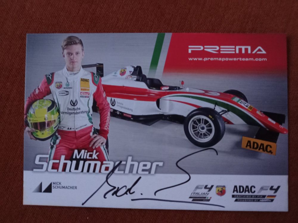 Autographe Signé Mick Schumacher – Objet De Collection – Occasion