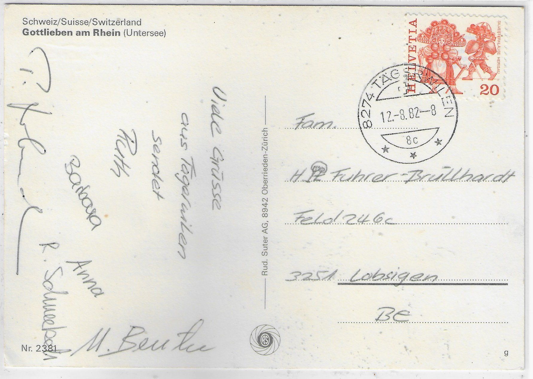 Cartoline postali: Gottlieben am Rhein – Usato da Ettingen venduto da Kartenplanet 1