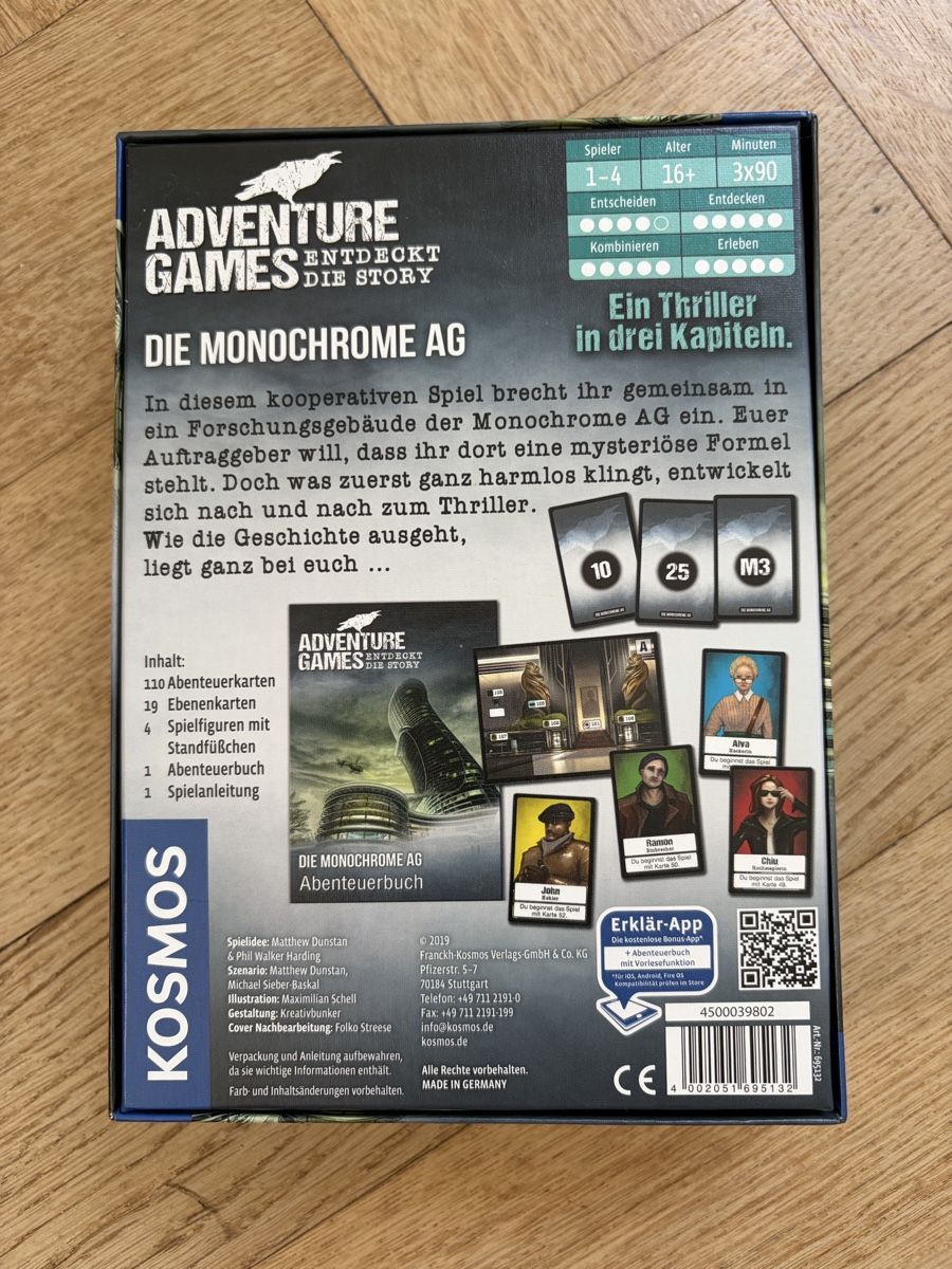Kosmos Giochi: Adventure Games - Die Monochrome AG – Nuovo (secondo la descrizione) da Bern venduto da nik_2kbk 1
