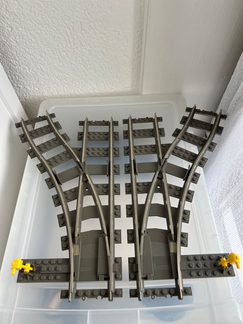 Lego Giocattoli: LEGO System 9v Weichen Paar R+L – Usato da Uttigen venduto da sonorsonic