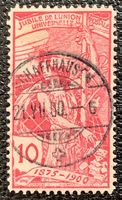Schweiz 1900 UPU ZNr 78A luxus vollstempel SCHAFFHAUSEN