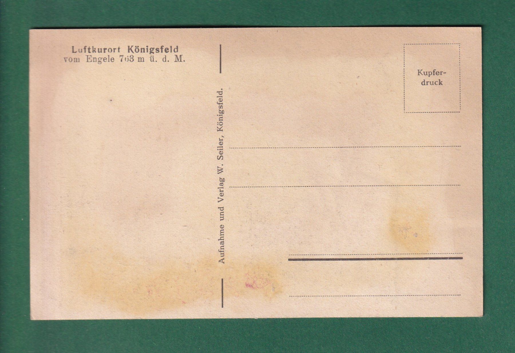 Cartes postales: KÖNIGSFELD vom Engele – D'occasion à Pully par nicecards-shop 1