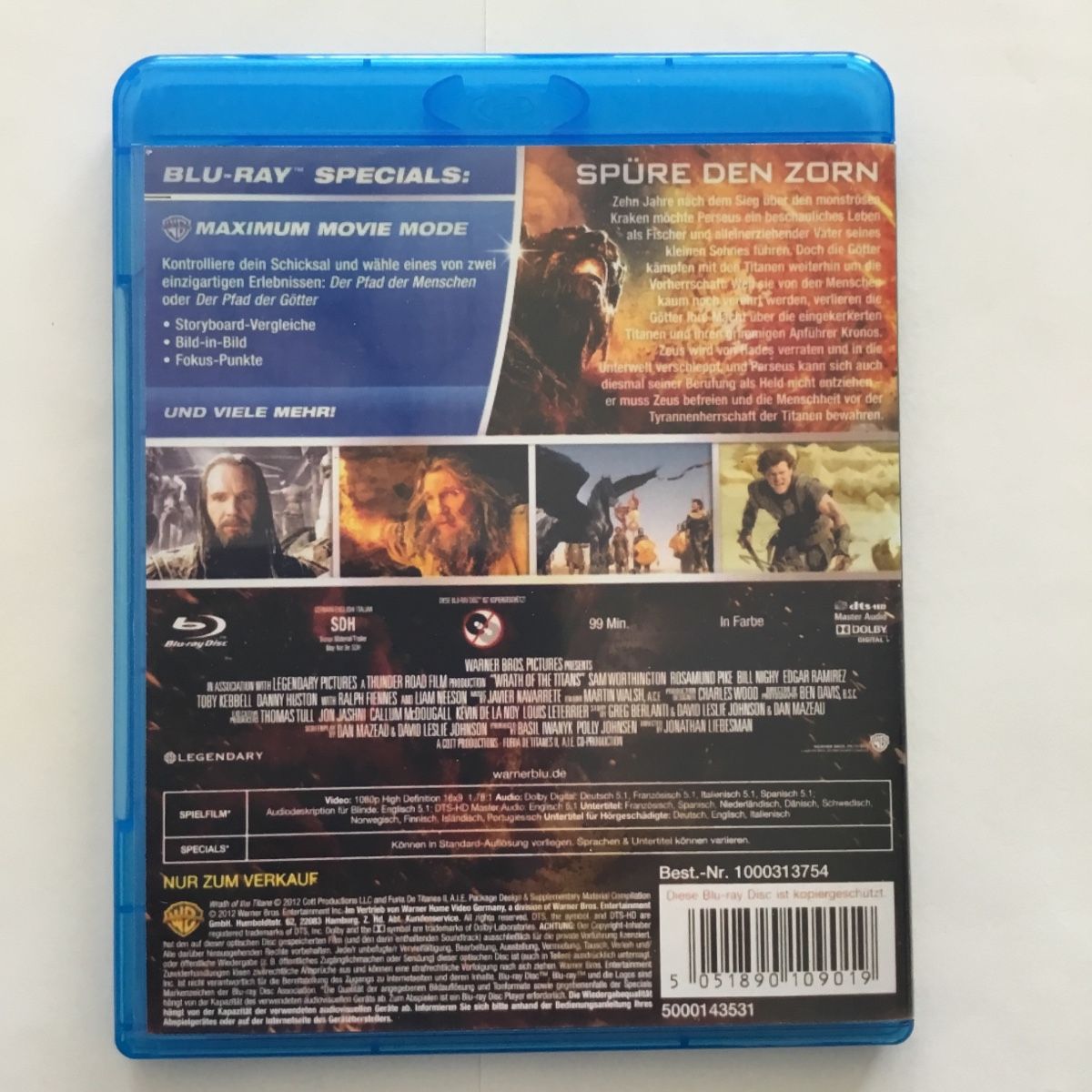 Tutti i DVDs: Zorn der Titanen Blu Ray 3D + 2D - 2 Disc – Nuovo (secondo la descrizione) da Blauen venduto da berlingo65 1