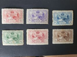 1907, Spanien  -  Ausstellungs-Marken