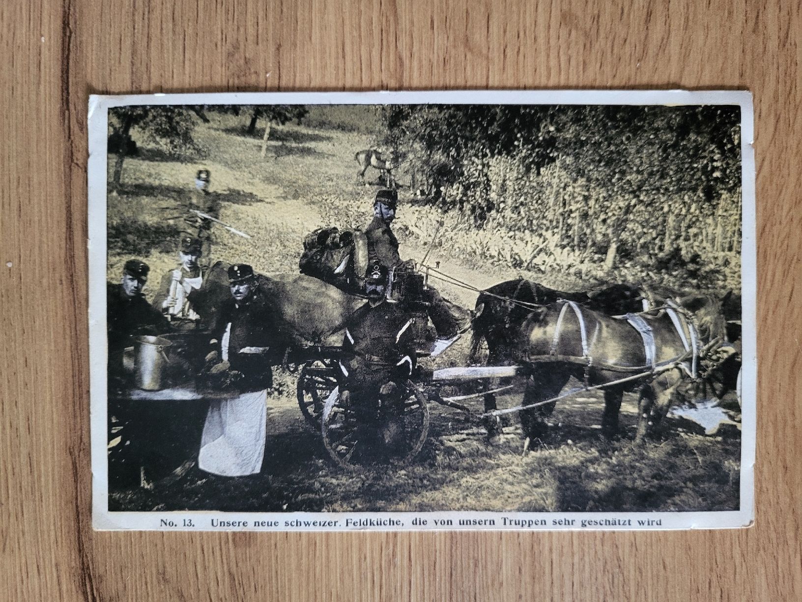Cartoline postali: Alte Ansichtskarte Schweiz Feldpost Feldküche Battaillon 83 – Usato da Allschwil venduto da Uhrenbinz