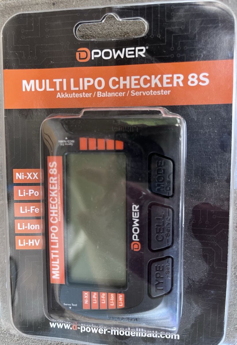 RC Modellbau: D-Power Multi Lipo Checker 8S Akkutester neu – Neu und originalverpackt aus Meinisberg von Berosos 3