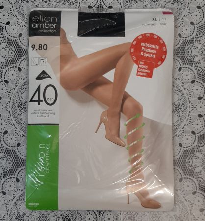 Ellen Amber Vision Competenc Strumpfhose 40den Gr.XL Schwarz