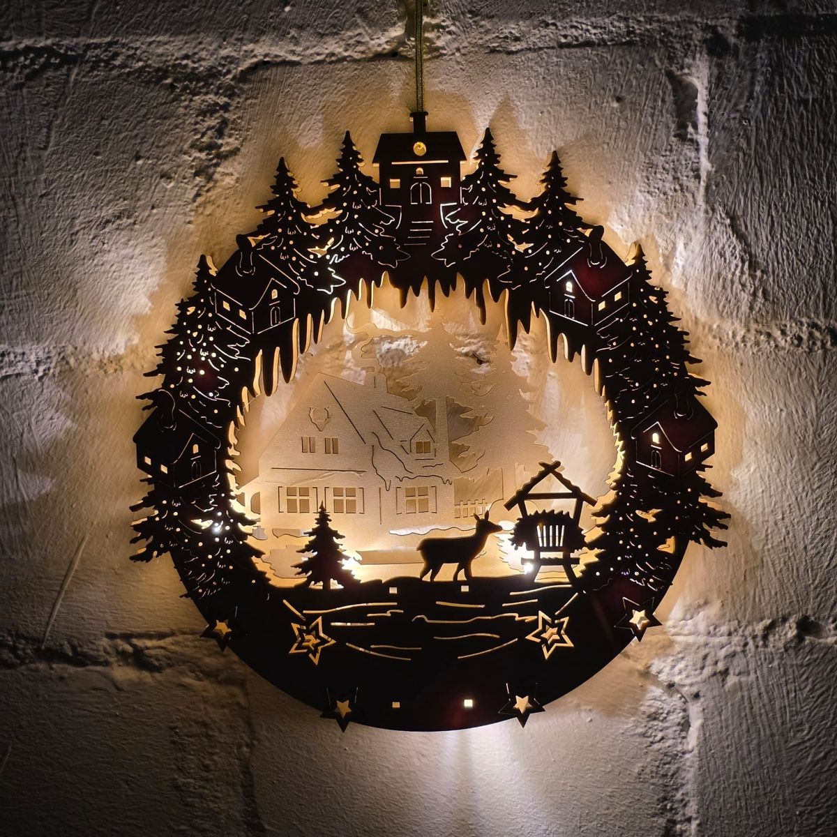 Weinachtskranz aus Holz mit LED (Neu (gemäss Beschreibung)) in Rheinsulz für CHF 27 – mit Lieferung auf Ricardo kaufen