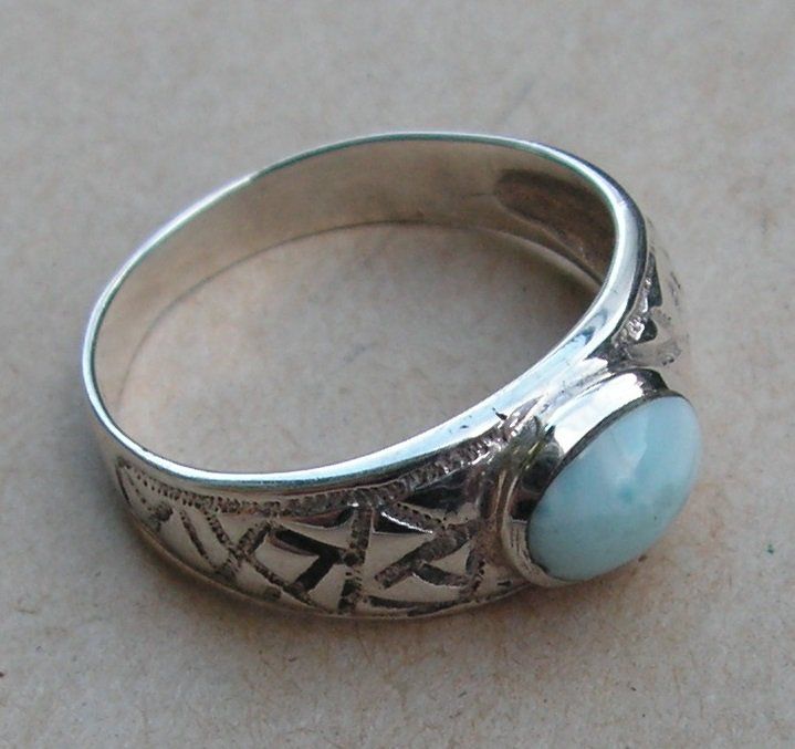 Anelli: ♥ RING / LARIMAR - ATLANTIS STEIN / GROSSE 55  ♥ – Nuovo (secondo la descrizione) da Derendingen venduto da Editka