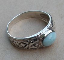 ♥ RING / LARIMAR - ATLANTIS STEIN / GROSSE 55  ♥