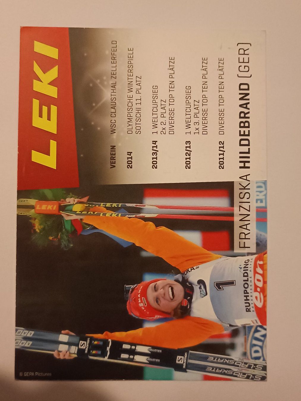 Autografi: Franziska Hildebrand - Biathlon - handsigniert – Usato da Menziken venduto da Artographs 1
