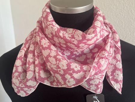 Colora Foulard, 100% Seide, Rosa/Weis, NEU