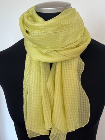 Colora Schal, 100% Seide, Hellgrün, NEU