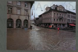 AK color Langenthal BE Hochwasser Juni 1973 ≈ 1973