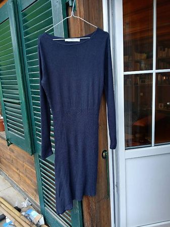 RHUMAA navy Knit-Wool-Dress