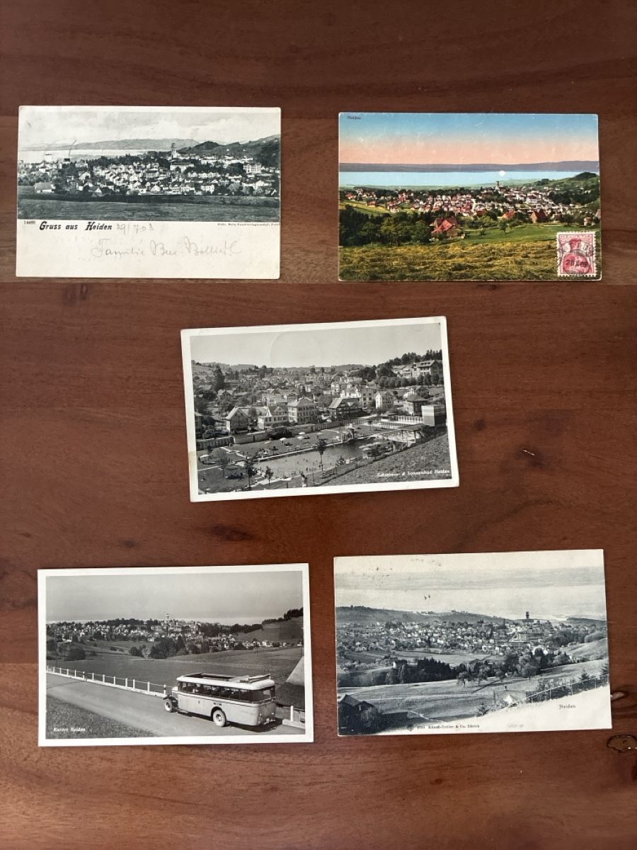Ansichtskarten: 10 Ansichtskarten Schweiz von Heiden AP – Gebraucht aus Oftringen von Cla.vD.74