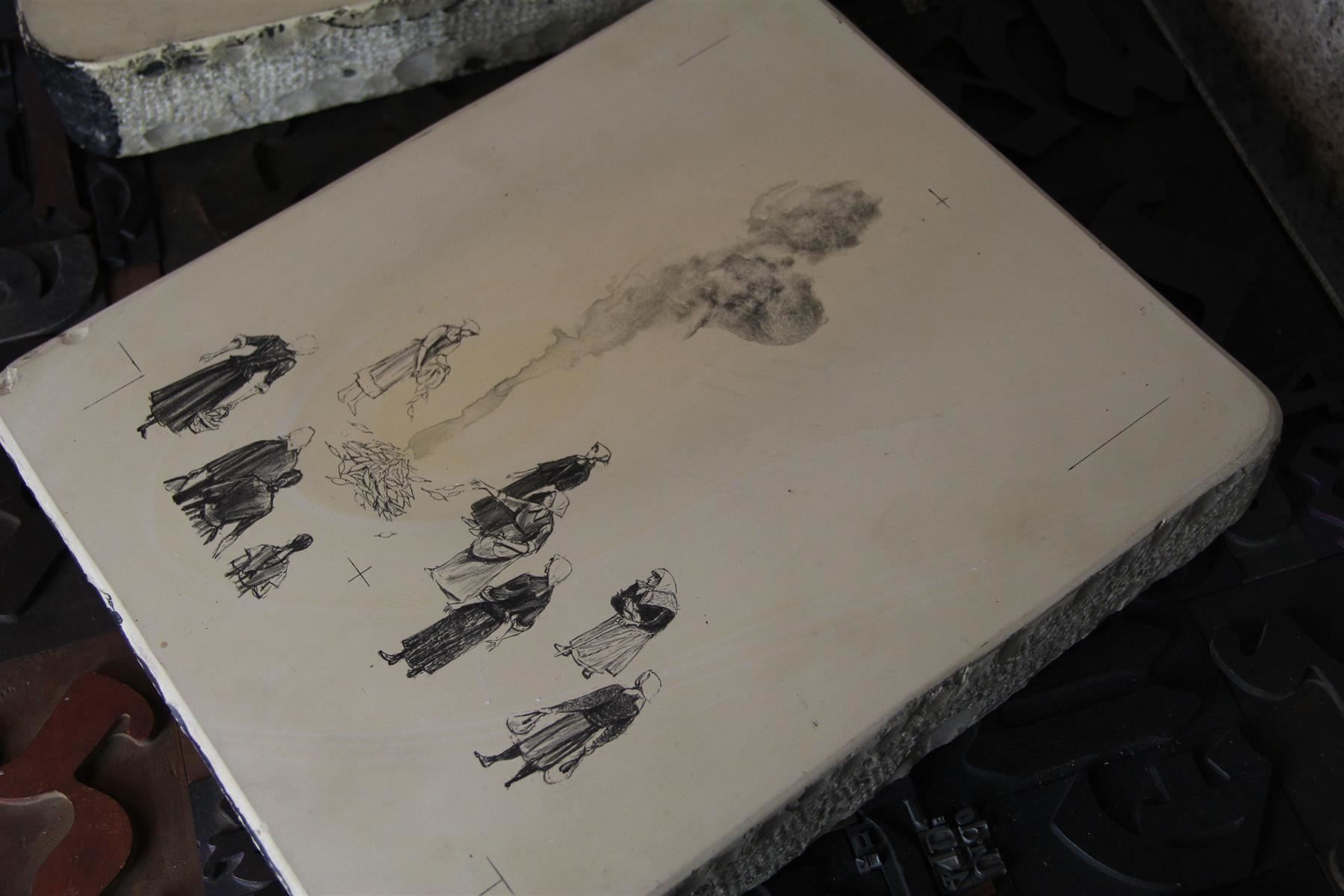 Grafica & Litografie: 2 Lithosteine Felix Hoffmann Dornröschen – Usato da Birrwil venduto da brandschatz_birrwil 7